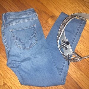 Hollister Jeans with Bling Belt!
